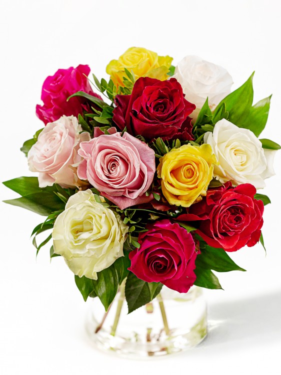 Ассорти роз «Поцелуй» &mdash; Городской букет