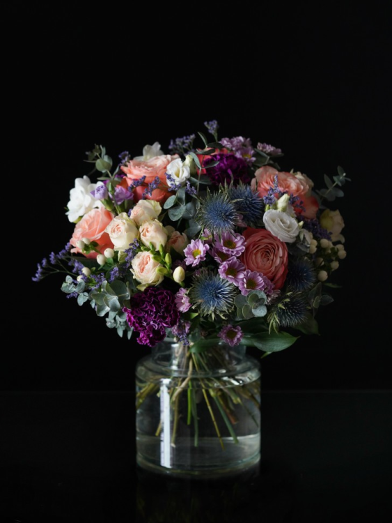 Букет «Скандинавское утро» в пёстрой гамме &mdash; Городской букет