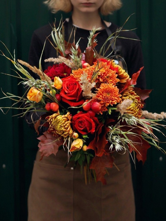 Осенний букет «Локи» &mdash; Городской букет