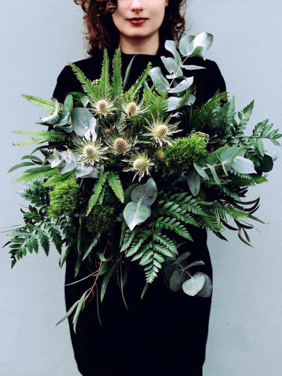 Букет «Принцесса Зельда» полностью собранный из зелени, от 3500 руб. &mdash; Городской букет