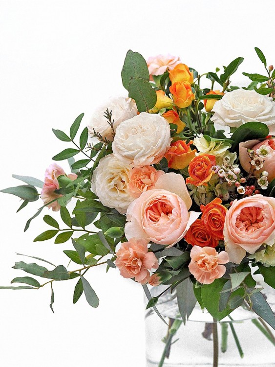 Букет «Леона» с английскими розами Дэвида Остина &mdash; Городской букет