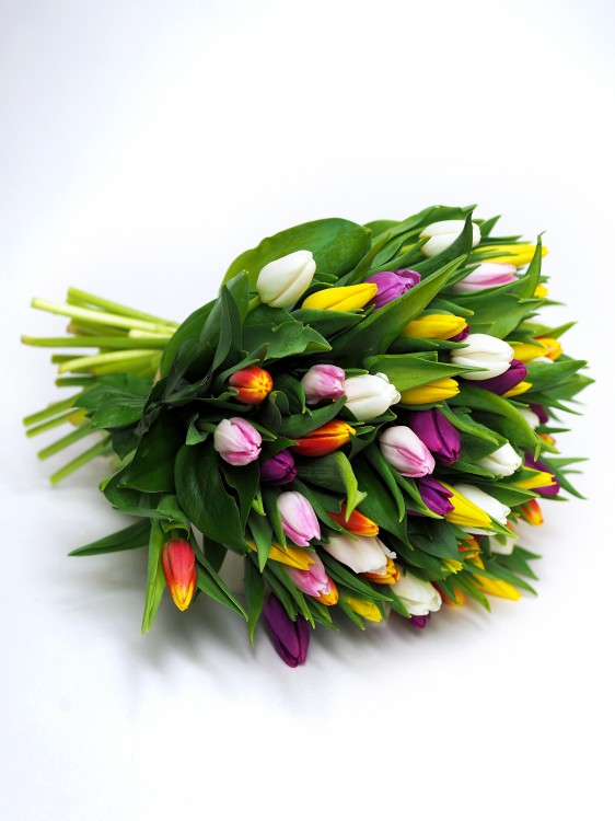 Яркое ассорти тюльпанов «Вита» &mdash; Городской букет